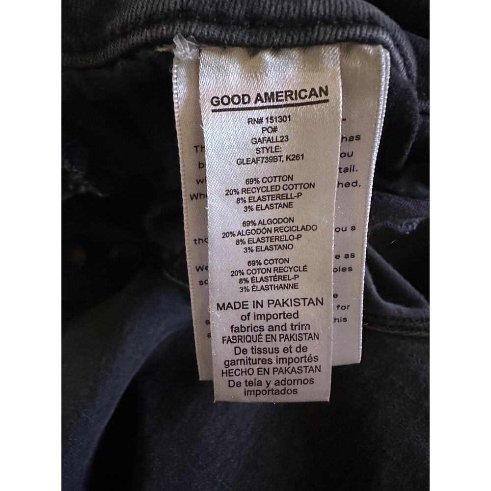 Good American Black Flare Wide Leg Jeans - Picture 6 of 6